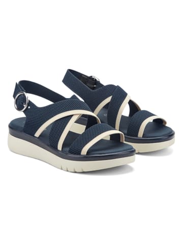 Freyling Sandalen donkerblauw/beige