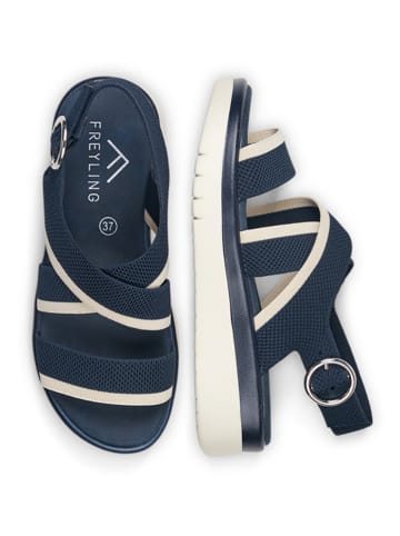 Freyling Sandalen in Dunkelblau/ Beige