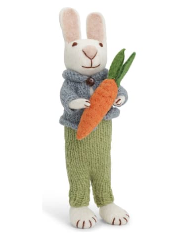 Gry & Sif Dekofigur ''Bunny'' in Weiß/ Grün - (L)27 cm