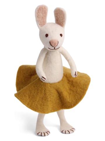Gry & Sif Decofiguur ''Bunny'' wit/okergeel - (L)30 cm