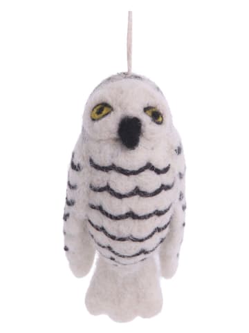 Gry & Sif Decohanger ''Bird - Snow Owl'' wit/grijs - (L)9 cm