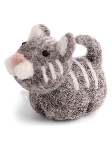 Gry & Sif Decofiguur ''Cat'' grijs - (L)7 cm