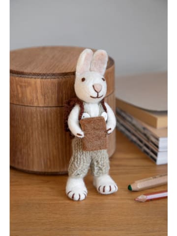 Gry & Sif Figurka dekoracyjna "Bunny" w kolorze biało-beżowym - dł. 14 cm