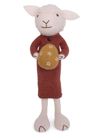 Gry & Sif Decofiguur ''Sheep'' wit/rood - (L)60 cm