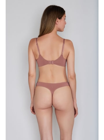 Joop! Bodywear Stringi w kolorze szaroróżowym