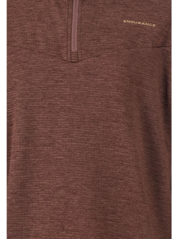 Endurance Koszulka funkcyjna "Ledger" w kolorze jasnobrązowym
