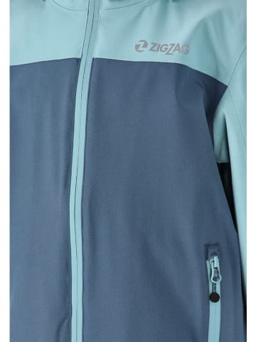 Zigzag Functionele jas "Bloomer" blauw/mintgroen
