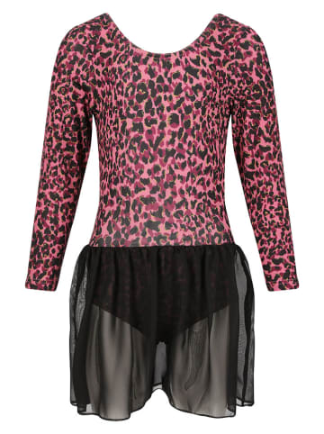 Zigzag Gymnastikbody "Ditte" in Pink/ Schwarz