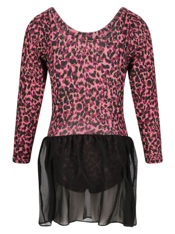 Zigzag Gymnastiekbody "Ditte" roze/zwart