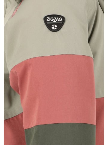 Zigzag Ski-/snowboardjas "Taylora" kaki/lichtroze