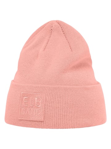 ELBSAND Czapka beanie w kolorze jasnoróżowym