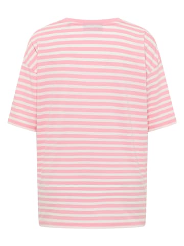 ELBSAND Shirt "Kia" in Pink/ Weiß