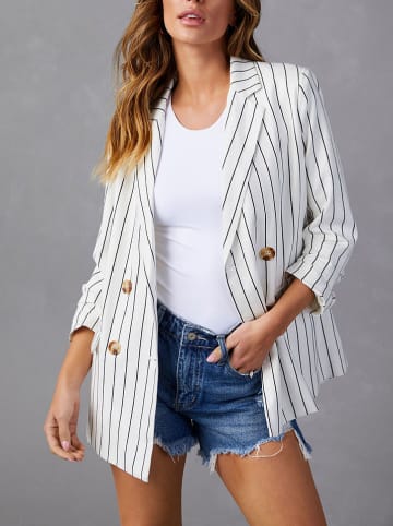 Milan Kiss Blazer wit/zwart