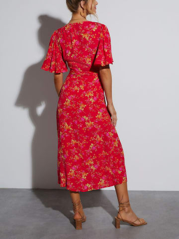 Milan Kiss Kleid in Rot/ Beige