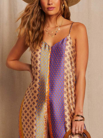 Milan Kiss Jumpsuit in Orange/ Lila