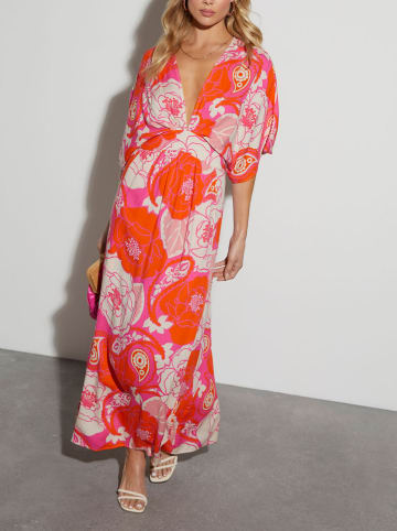 Milan Kiss Jurk oranje/crème