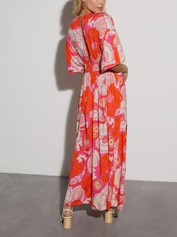 Milan Kiss Kleid in Orange/ Creme