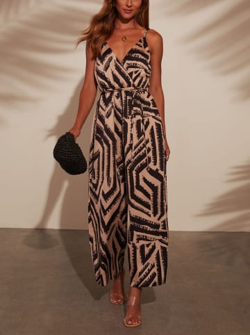 Milan Kiss Jumpsuit in Braun/ Beige