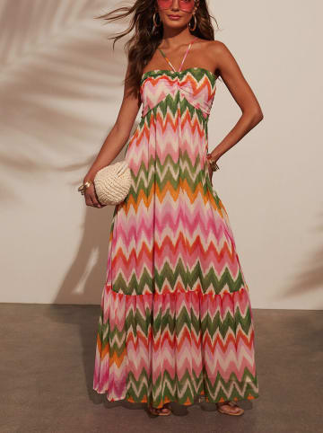 Milan Kiss Kleid in Rosa/ Grün