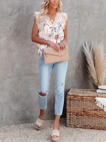 Milan Kiss Bluse in Creme/ Bunt