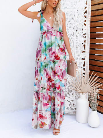 Milan Kiss Kleid in Weiß/ Bunt