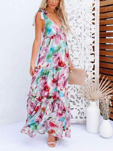 Milan Kiss Kleid in Weiß/ Bunt