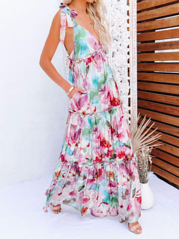 Milan Kiss Kleid in Weiß/ Bunt