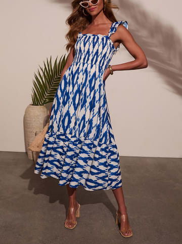 Milan Kiss Kleid in Weiß/ Blau