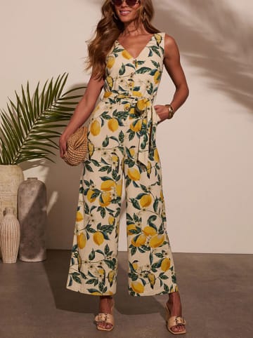 Milan Kiss Jumpsuit in Beige/ Grün/ Gelb