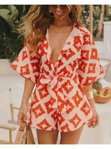 Milan Kiss Jumpsuit in Rosa/ Orange