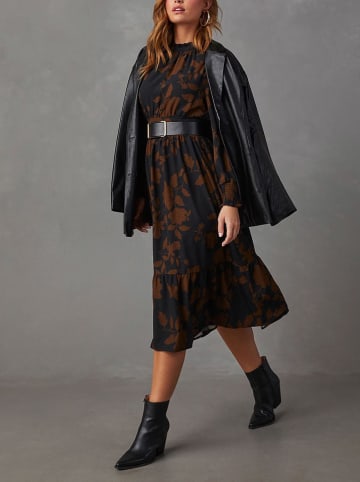 Milan Kiss Jurk zwart/bruin