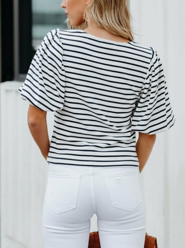 Milan Kiss Bluzka w kolorze kremowo-czarnym