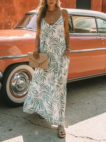 Milan Kiss Sukienka w kolorze biało-zielonym