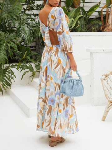 Milan Kiss Sukienka w kolorze beżowo-błękitnym