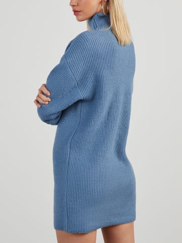 Milan Kiss Gebreide jurk lichtblauw
