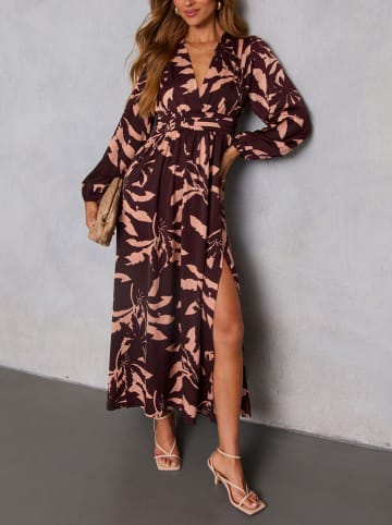 Milan Kiss Jurk bordeaux/lichtroze