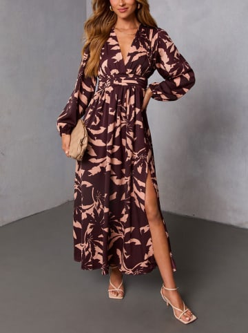 Milan Kiss Jurk bordeaux/lichtroze