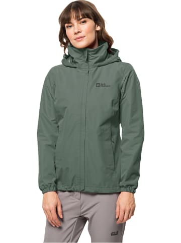 Jack Wolfskin Regenjacke "Stormy Point" in Khaki