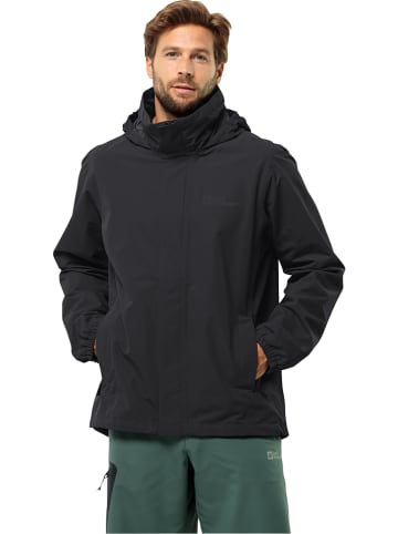 Jack Wolfskin Regenjas "Stormy Point" zwart