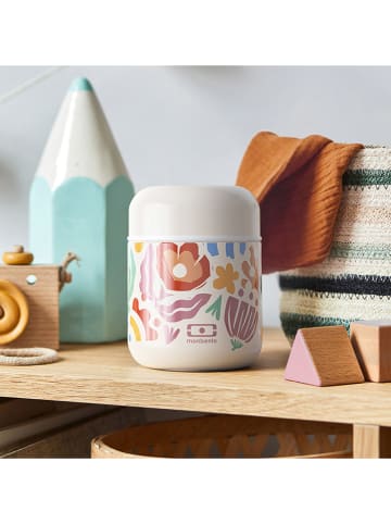 Monbento Pojemnik termiczny "Capsule" w kolorze kremowym ze wzorem na lunch - 280 ml