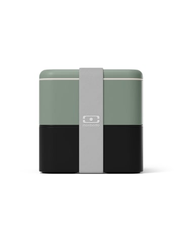 Monbento Lunchbox zwart/groen - 1,7 l