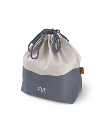 Monbento Torba ''Pochette L'' w kolorze beżowo-niebieskim na lunch - 20,5 x 25 x 10,5 cm