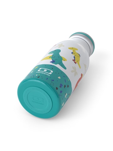 Monbento Butelka termiczna "Cooly" w kolorze zielonym ze wzorem - 350 ml