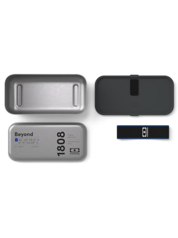 Monbento 5tlg. Lunch-Set "Beyond" in Silber/ Schwarz/ Blau