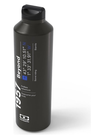 Monbento Isolierflasche "Beyond" in Schwarz/ Blau - 500 ml