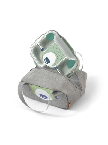 Monbento 6-delige lunchset "Bear" grijs/groen