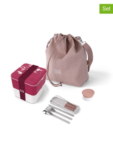 Monbento 7-delige lunchset lichtroze/roze