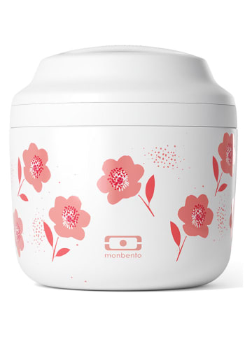 Monbento Isolier-Lunchbox "Poppy" in Rosa/ Weiß - 550 ml