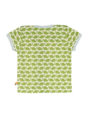 loud + proud Shirt in Grün/ Weiß