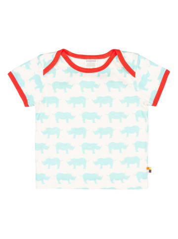 loud + proud Shirt in Weiß/ Türkis